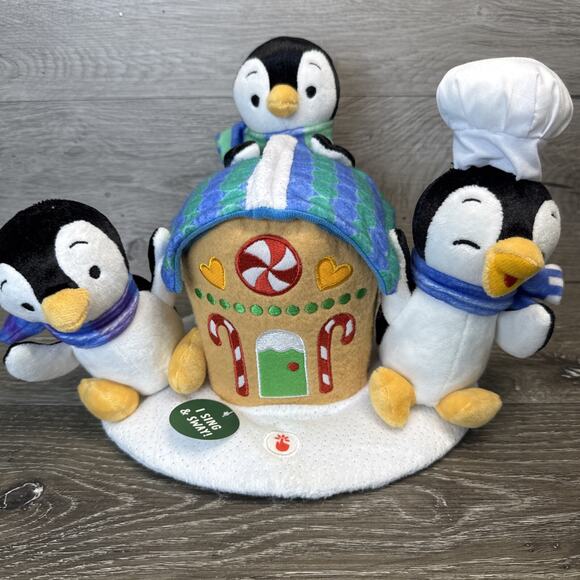 Hallmark GINGERBREAD TREAT Baking Buddies Playful Penguins MUSICAL - Picture 3 of 11